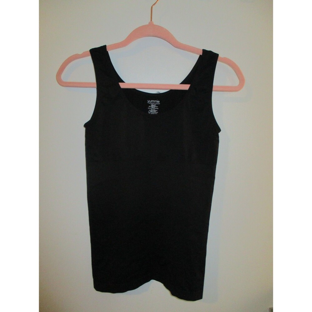Yummie by Heather Thomson Womens Sz L/XL Seamless 2-Way Shaping Tank Top Black